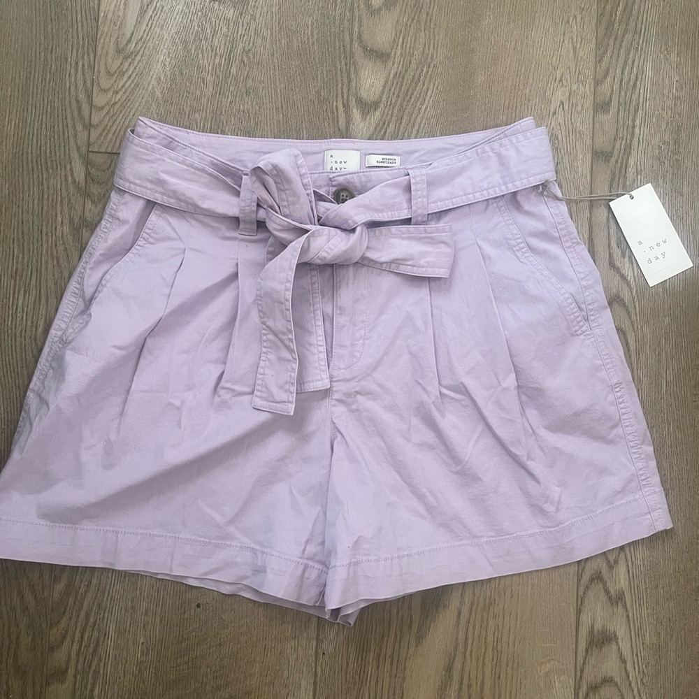Lavander high waisted paperbag shorts size 8